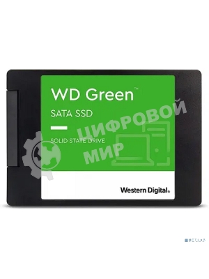 Накопитель SSD WD Green WDS100T3G0A, 1000Gb, SATA III, 2.5