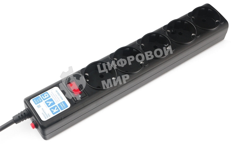 Сетевой фильтр Powercube SPG5-С3 3 м, 5 розеток, черный, коробка