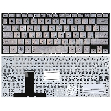 Клавиатура для ноутбука Asus UX31E серебристая
