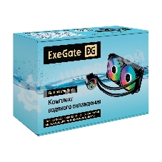 Система жидкостного охлаждения ExeGate BlackWater-240V3.PWM.ARGb черный, 120 мм, алюминий/медь, 1800 об/мин, 37 дБ, 4 pin, 150 Вт