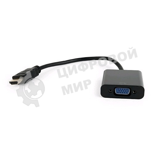 Переходник HDMI-VGA Cablexpert A-HDMI-VGA-04, 19M/15F, провод 15см