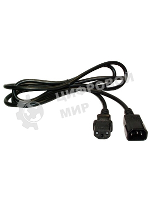 Шнур питания Lanmaster C13-C14, 3х0.75, 220В, 10А, черный, 2 м
