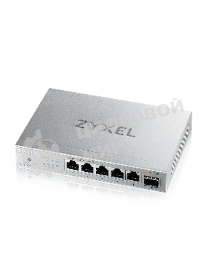 Коммутатор мультигигабитный Zyxel XMG-105, 5xRJ-45: 1/2.5G, 1xSFP+, настольный, бесшумный