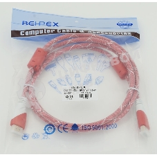 Кабель HDMI Ver.1.4 Red jack HDMI19 (m)/HDMI19 (m) 1.8м феррит.кольца позолоченные контакты