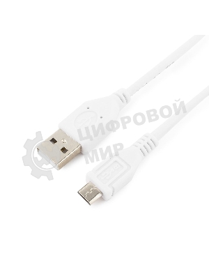 Кабель USB2.0 Pro Cablexpert CCP-mUSB2-AMBM-W-1M, AM/microBM 5P, 1м, экран, белый, пакет