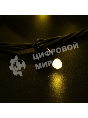 Гирлянда Neon-night Нить 10м, постоянное свечение, черный ПВХ, 230В, желтый