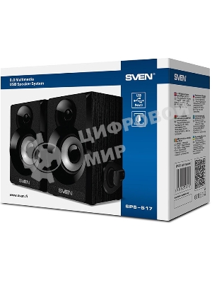 Акустическая система SVEN SPS-517, 2.0 черный