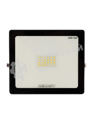 Прожектор светодиодный Rexant 30 Вт 200–260В IP65 2400 лм 6500 K холодный свет