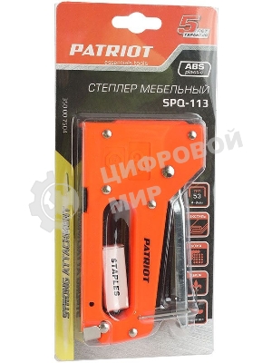 Степлер PATRIOT SPQ-113, пластиковый корпус, скобы тип 53 (4-8мм), 100 скоб в комплекте