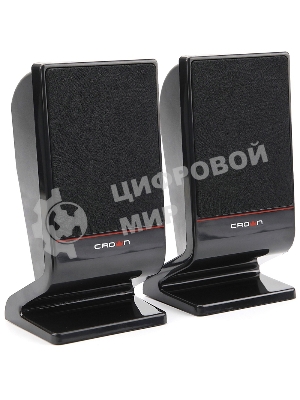 Акустическая система CROWN CMS-601 (USB, 6W; управление громкостью, разъем для наушников, кнопка включения, Длина кабеля между колонками 1м;Длина аудио-кабеля и питания 2м.)