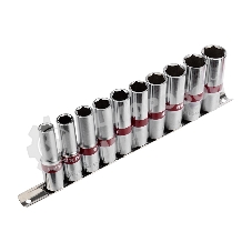 Набор удлиненных торцевых головок Rexant 1/2, шестигранные, CrV, 10 шт., 10-22 мм