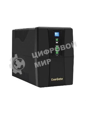 Источник бесперебойного питания ExeGate EP244543RUS Power Back BNB-600 600VA, черный, 2 евророзетки