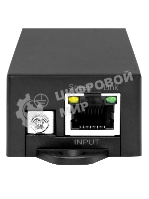 Преобразователь PoE af/at (48V) в Passive PoE (24V). Вход: коннектор RJ45 IEEE 802.3af/at/Passive PoE (37V-57V) или разъем DC 48В(2.1x5.5); Выход: Разъем RJ45 (Passive PoE 24VDC; 4,5(+); 7,8(-). Преобразователь используется для подключения 24V Passive PoE оборудования к стандартным PoE источникам. Размеры (ШхВхГ): 101 x 25 x 41 мм. Рабочая температура: -25...+60°C.