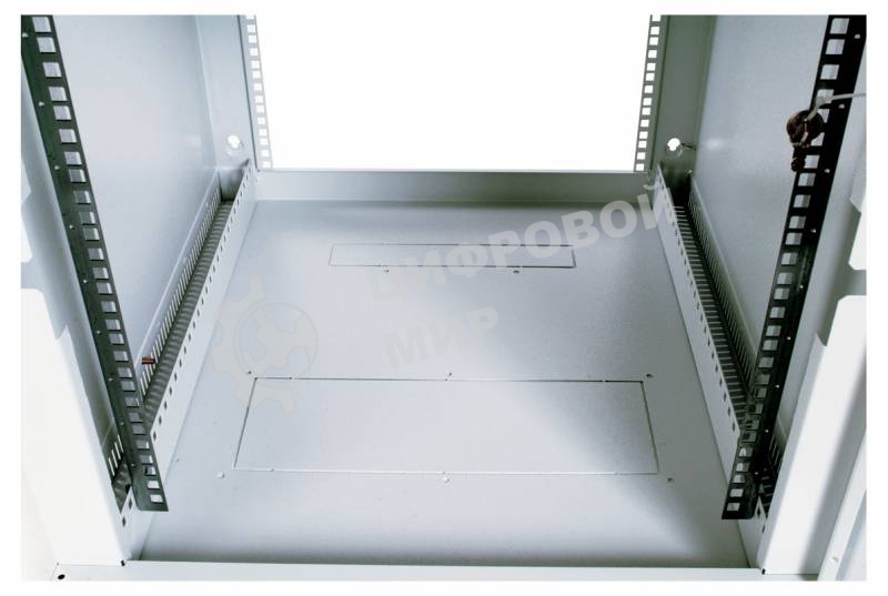 Шкаф настенный ЦМО ШРН-15.650 15U 600x650мм пер.дв.стекл несъемные бок.пан. 50кг серый