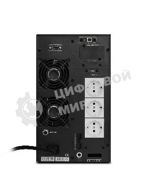 Источник бесперебойного питания Powerman ИБП Online 2000 Plus черный (внешний блок батарей, в комплект не входит)