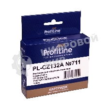 Картридж струйный ProfiLine PL-CZ132A №711 для принтеров HP DESIGNJET T120/T520 Yellow