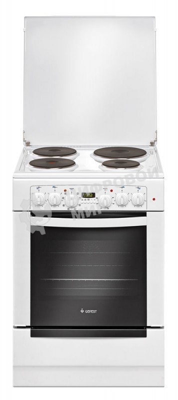 Плита электрическая Gefest 6140-03 белый, конфорок 4 электрических, духовка 55 л, 60 см x 85 см x 60 см