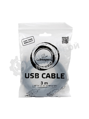 Кабель Gembird PRO USB 2.0 3.0м AM/AF позол.конт., фер.кол., пакет