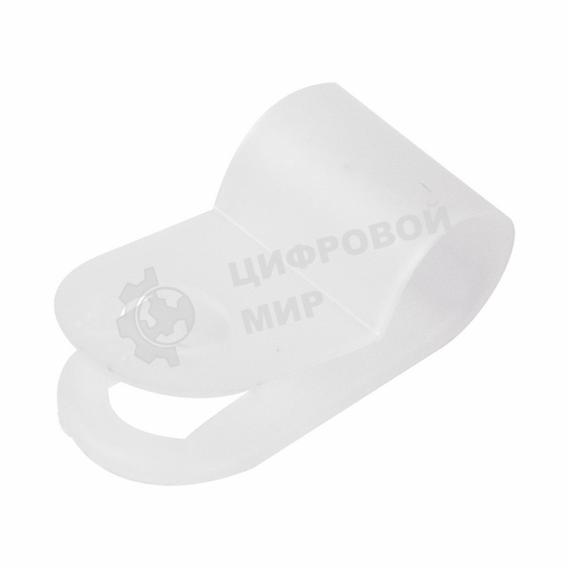 Кабельная скоба под винт Rexant 5 мм, белая, упаковка 50 шт.