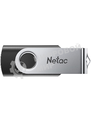 Флешка USB Netac U505 (NT03U505N-032G-20BK), 32Gb, USB 2.0, R/W 70/30, черный/серебристый