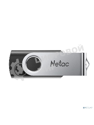 Флешка USB Netac U505 (NT03U505N-004G-20BK), 4Gb, USB 2.0, R/W 70/30, черный/серебристый