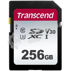 Флеш карта SD 256Gb Transcend SDXC Class 10 UHS-I U3, V30, TLC, Silver