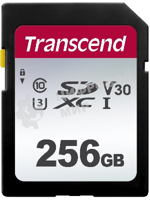 Флеш карта SD 256Gb Transcend SDXC Class 10 UHS-I U3, V30, TLC, Silver