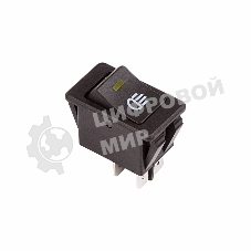 Выключатель клавишный Rexant 12V 35А (4с) ON-OFF с желтой LED подсветкой