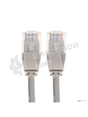 Патч-корд U/UTP Rexant cat.6a (10G), RJ45-RJ45, неэкранированный, 28AWG, LSZH, серый, 2 м