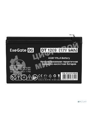 Аккумуляторная батарея ExeGate DT 1209 (12V 9Ah, клеммы F2)
