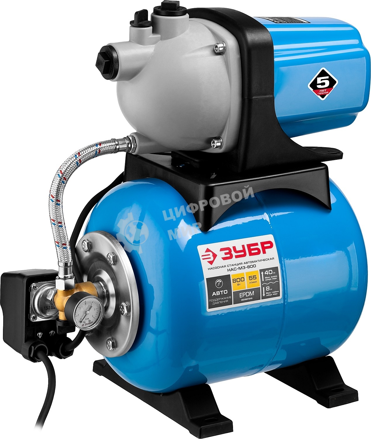 Станция насосная ЗУБР НАС-М3-800 800Вт 3300л/ч 35С чистая вода