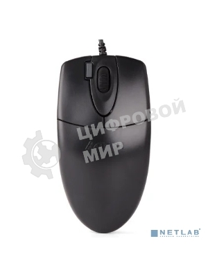 Мышь проводная A4Tech OP-620D черный, 1000 dpi, USB, кнопки - 4