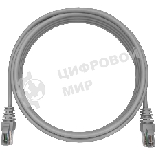 Патч-корд NTSS NTSS-PC-UTP-RJ45-5e-3.0-LSZH-GY NTSS-PC-UTP-RJ45-5E-3.0-LSZH UTP RJ-45 вил.-вилка RJ-45 кат.5E 3м серый LSZH (уп.:1шт) 26AWG