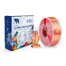 Филамент NVPRINT Silk PLA+ Red/Gold для 3D печати диаметр 1.75мм длина 330 метров масса 1 кг