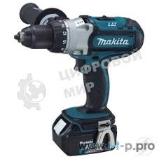 Дрель Makita DDF451RFE аккумуляторная DDF451RFE 18В,2х3Ач Li-ion,БЗП-13мм,0-300\600\1700об\м,80\40Нм,2.1кг,чем