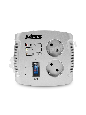 Сетевой фильтр Powerman Стабилизаторы напряжения AVS 500 С Black\Silver (500ВА,5А,КПД 98%,без индикации,настольный)