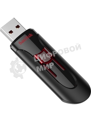 Флешка USB Sandisk CZ600 Cruzer Glide (SDCZ600-032G-G35), 32Gb, USB 3.0, R/W 100/20, черный