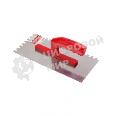 Гладилка Matrix стальная, 280 х 130 мм, зеркальная полировка, пластмас. ручка, зуб 8 х 8 мм