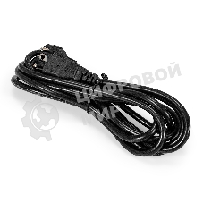 Кабель питания ExeGate Special PC-3S (Евровилка угловая Schuko->C13, 3*1.0мм2, CCA, черный, 3 м)