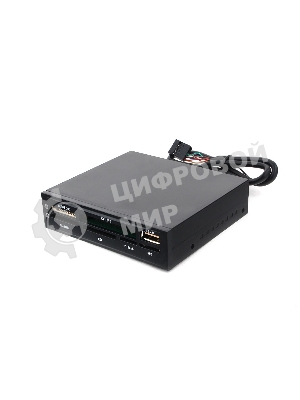 Кард-ридер Gembird FDI2-ALLIN1-02-B/черный/SD/T-Flash/Micro-SD/Micro-SDHC/Micro-SDXC/USB 2.0/метал