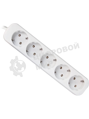 Удлинитель Defender E530 белый 3.0 м, 5 розеток 