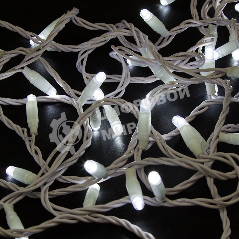 Гирлянда Neon-night Нить 10м, постоянное свечение, белый ПВХ, 230В, белый