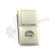 Блок Кунцево-Электро СП БКВР-408 Селена (1-кл. выкл. + розетка) сл. кость
