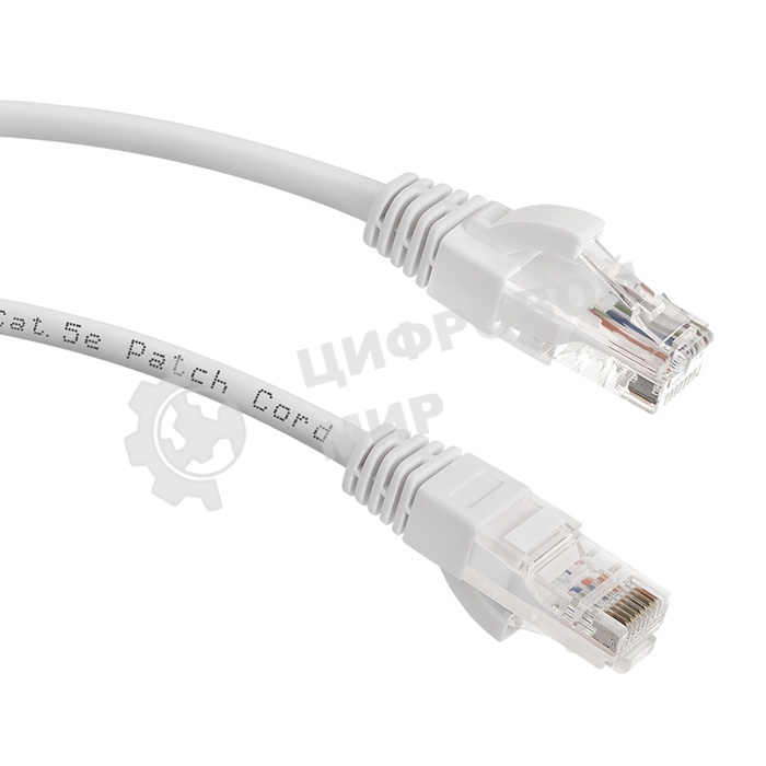 Патч-корд LANMASTER UTP LAN-PC45/U5E-1.0-WH вилка RJ-45-вилка RJ-45 cat.5е 1м белый LSZH (уп.:1шт)