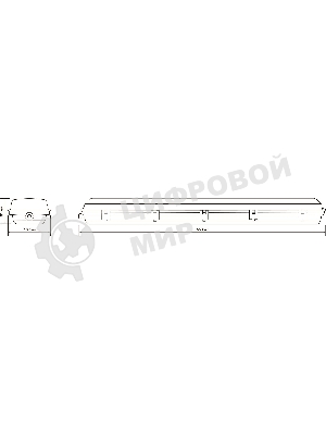 Светильник с отражателем влагозащ. СПП-Т8-G13 INDUSTRY 666х85х55мм IP65 для LED ламп 2х600мм Gauss 909410260