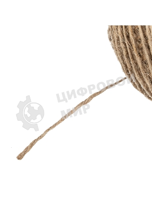 Шпагат джутовый Сибртех 1 мм, L 140 м, 2-ниточный,