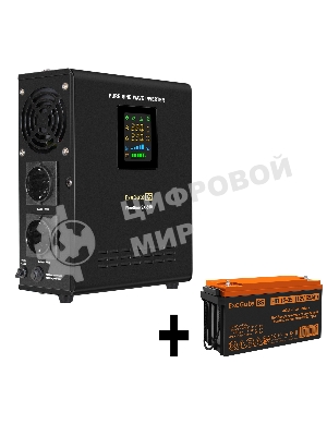 Комплект источника бесперебойного питания Exegate EX295995RUS + батарея 65Aч EX282982RUS 1шт (инвертор, синус, для котла, настенный) ExeGate FineSine SX-500.LCD.AVR.2SH <500VA/300W, чистая синусоида, цветной LCD-дисплей, AVR, 2*Schuko, линейно-интерактивный, крепление настенное/универсальное, черный> + батарея ExeGate HR 12-65 (12В, 65Ач) 1шт