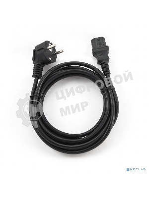 Кабель Gembird Power 250V 10A EUR, VDE питания сетевой, Евровилка, заземление, 5m (PC-186-VDE-5M)