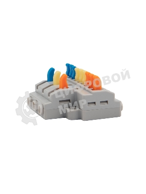 Клемма СМК Rexant 3х3 проходная разветвительная 3 полюса, с монтажной площадкой (1 ввод, 3 вывода на полюс), (4 шт/уп)