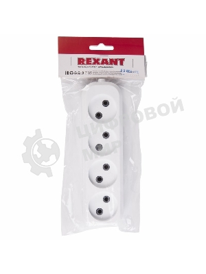 Колодка 4 гнезда без заземления Rexant